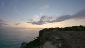 Beautiful sunset in corfu island greece, timelapse in 4k
