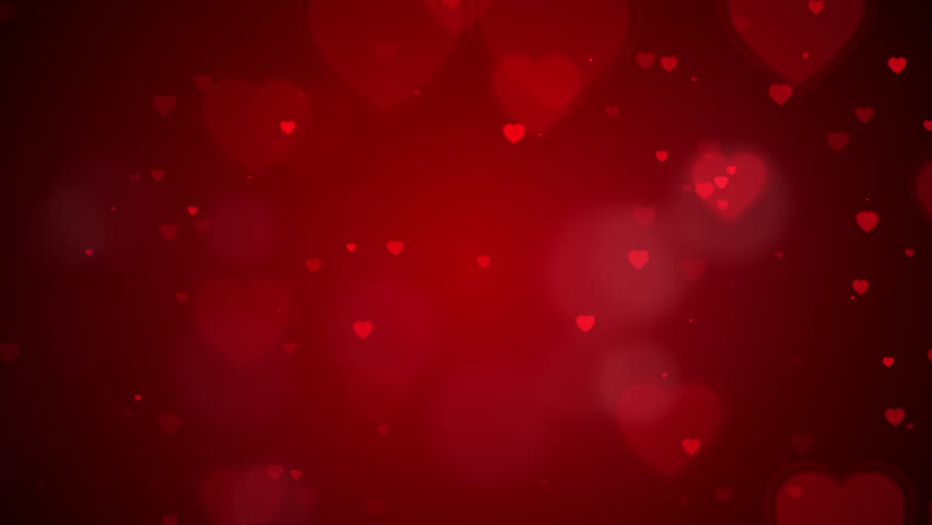 Loop video, Red Hearts motion and bokeh for Valentine's day Greeting love video. 4K Romantic looped animation on dark red background for Valentine's day. Royalty-Free Stock Footage #1099446981