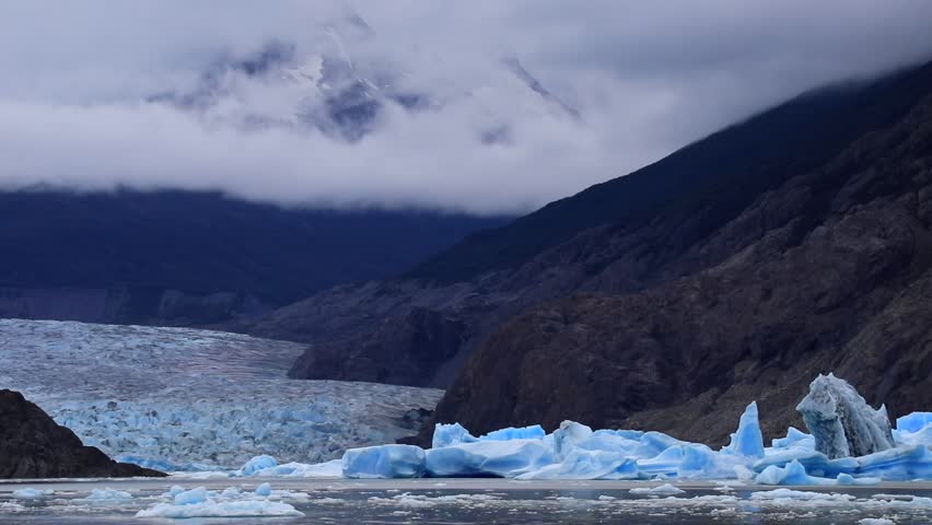 Grey Glacier in Patagonia, Landscapes of Chile