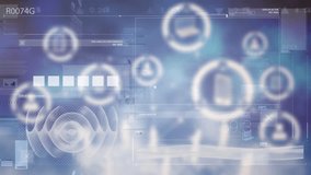 Animation of data processing over network of connections. Global business and digital interface concept digitally generated video. - Powered by Shutterstock - Get 15% off with code: PIKWIZARD15