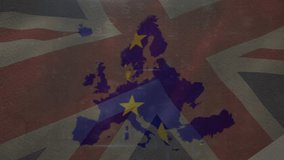 Animation of padlock, data processing and flag of eu and uk. Global european union, brexit, finance, business and data processing concept digitally generated video. - Powered by Shutterstock - Get 15% off with code: PIKWIZARD15