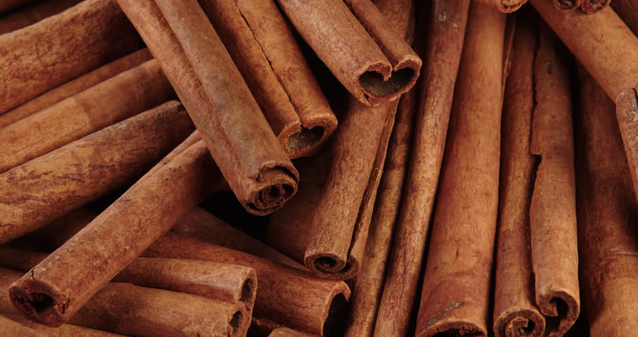 Cinnamon sticks rotate as a background. Fragrant cinnamon close-up. Spices with cinnamon. Food cooking video concept. | Shutterstock HD Video #1099453659