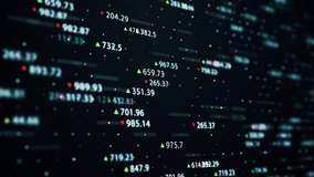 Abstract financial animation with volatile charts and numbers, stock market background - Powered by Shutterstock - Get 15% off with code: PIKWIZARD15