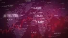 Digital animation of stock market price changes. world map animation 4k resolution V2 - Powered by Shutterstock - Get 15% off with code: PIKWIZARD15