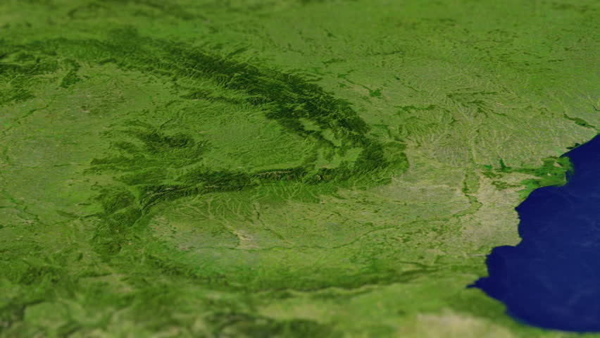 Map of Romania with Romanian flag