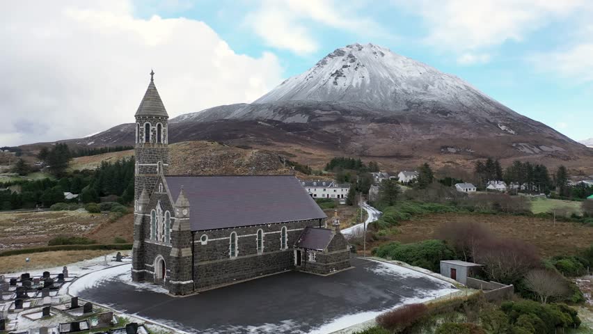 Church of the Sacred Heart, Dunlewey close to Mount Errigal in County Donegal - Ireland