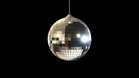 glowing rotating disco ball for video in birthday video christmas video celebration video with black green and blue screen 