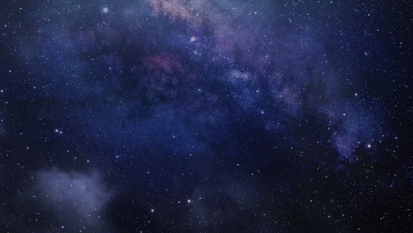 4k blue nebula in the great universe.