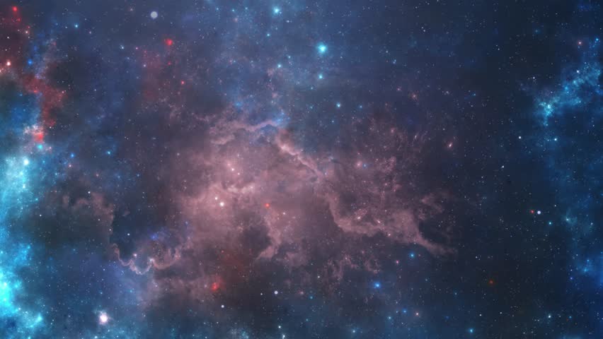 Colorful nebula clouds in the middle of the universe 4k | Shutterstock HD Video #1099477985