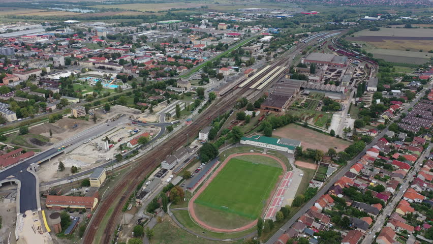 Miskolc city in Hungary, drone view