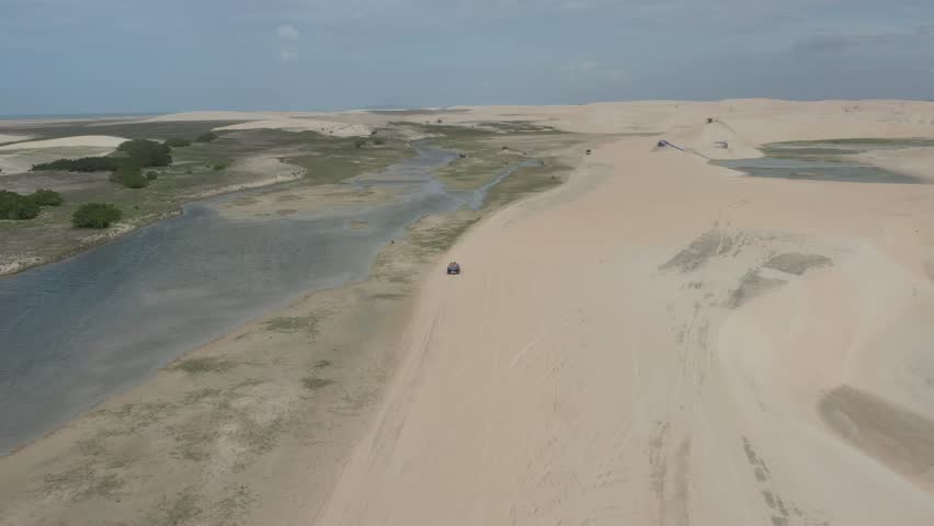 Tracking buggies and quads in the dunes near Jericoacoara in north-east Brazil
