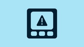 Blue Gps device error icon isolated on blue background. 4K Video motion graphic animation . - Powered by Shutterstock - Get 15% off with code: PIKWIZARD15