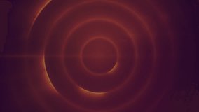 Animation of purple shooting star over orange circles. Shape, colour and movement concept digitally generated video.