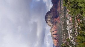 Vertical Video Sedona Arizona with Scenic Clouds Timelapse