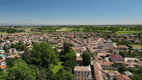 Classic italian village, drone view