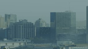 Animation of financial data processing and statistics over cityscape. Global business, finance, data processing and connections concept digitally generated video. - Powered by Shutterstock - Get 15% off with code: PIKWIZARD15