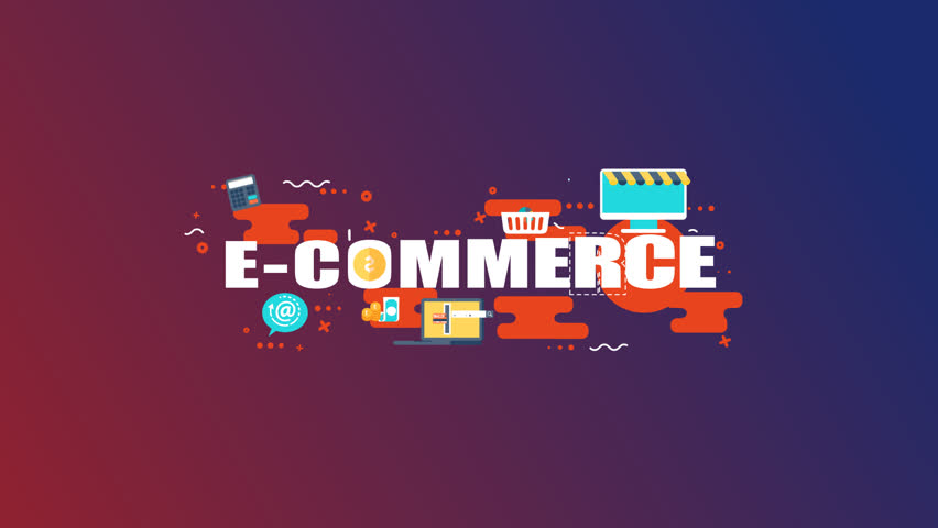 Animated text e commerce icon of nice animation icons for your explainer videos easy to use with alpha channel just download it | Shutterstock HD Video #1099517753