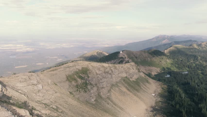 A beautiful ridge line through the mountains of Montana with a view of the valley bellow.