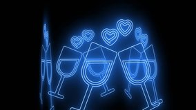valentines day love couple romantic neon lights animation rotation - Powered by Shutterstock - Get 15% off with code: PIKWIZARD15