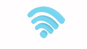 wifi scene icon of nice animated  for your 3D icon pack videos easy to use with Transparent Background . HD Video Motion Graphic Animation Free Video 