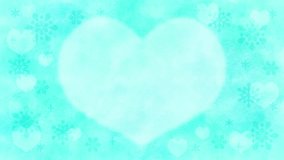 loopable animation of Happy White Day text on green heart background