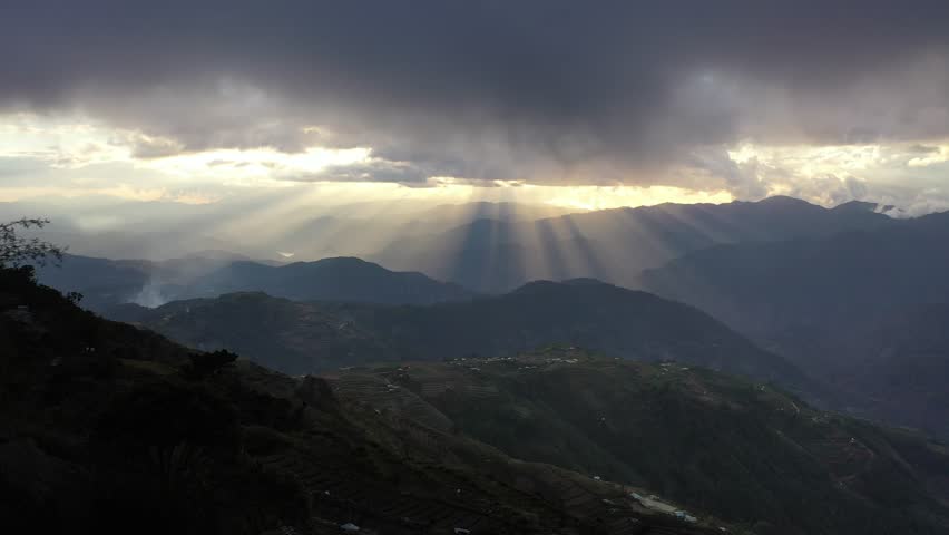 Philippines Luzon Mount Pulag drone clouds