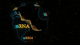 MRNA model to cure simulation on computer digital global with monitor graph research and analysis vaccine to protection COVID 19 mutation - Powered by Shutterstock - Get 15% off with code: PIKWIZARD15