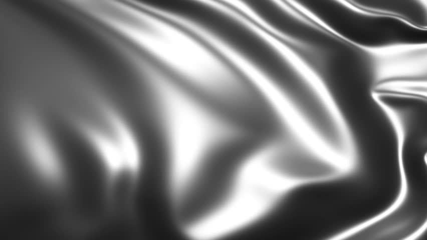 Silver 3d abstract graphics background animation,  silk moving waves on wind shiny and glossy metallic seamless 4K loop video animation, silver texture design. Royalty-Free Stock Footage #1099545245