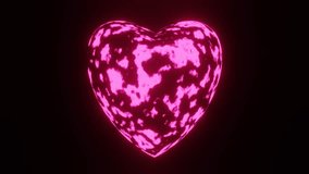 Pink Distortion Rotating Heart in a Seamless Loop. Good for Wedding, Valentine's Day, Love Story,  Anniversary, Mother's Day, Marriage. - Powered by Shutterstock - Get 15% off with code: PIKWIZARD15