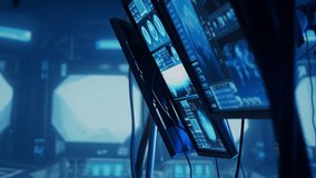 Futuristic spaceship control panel interface. Spacecraft digital dashboard background with indicators and tools. The concept of space exploration and science. - Powered by Shutterstock - Get 15% off with code: PIKWIZARD15