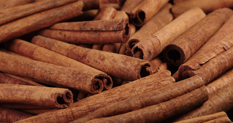 Cinnamon sticks rotate as a background. Fragrant cinnamon close-up. Spices with cinnamon. Food cooking video concept. | Shutterstock HD Video #1099555585