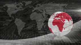 Animation of globe and financial data processing over cityscape. Global business, finances, computing and data processing concept digitally generated video. - Powered by Shutterstock - Get 15% off with code: PIKWIZARD15
