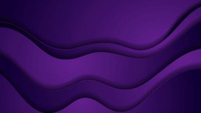 Dark violet waves abstract corporate elegant background. Seamless looping motion design. Video animation Ultra HD 4K 3840x2160