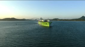 4k LNG Tanker liquefied gas transport ship sailing the ocean, sunset - Powered by Shutterstock - Get 15% off with code: PIKWIZARD15