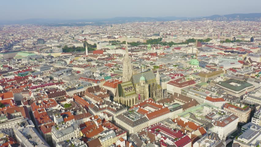Inscription on video. Vienna, Austria. St. Stephen