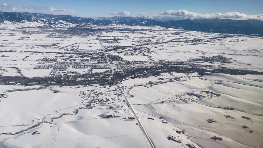Bozeman Montana Aerial View of City