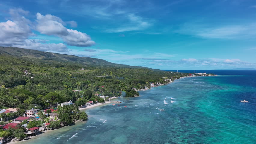 Panorama Of The Colorful Island Of Cebu From Above, Philippines Aerial | Shutterstock HD Video #1099584971