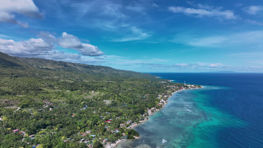 Panorama Of The Colorful Island Of Cebu From Above, Philippines Aerial | Shutterstock HD Video #1099584973
