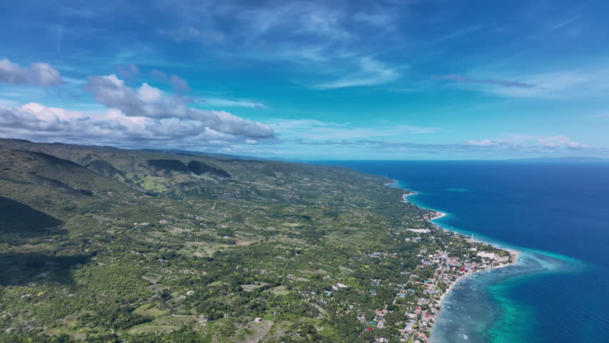Panorama Of The Colorful Island Of Cebu From Above, Philippines Aerial | Shutterstock HD Video #1099584977