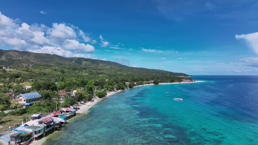 Panorama Of The Colorful Island Of Cebu From Above, Philippines Aerial | Shutterstock HD Video #1099584979