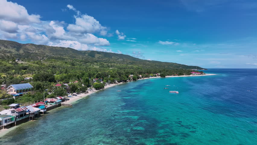 Panorama Of The Colorful Island Of Cebu From Above, Philippines Aerial | Shutterstock HD Video #1099584983
