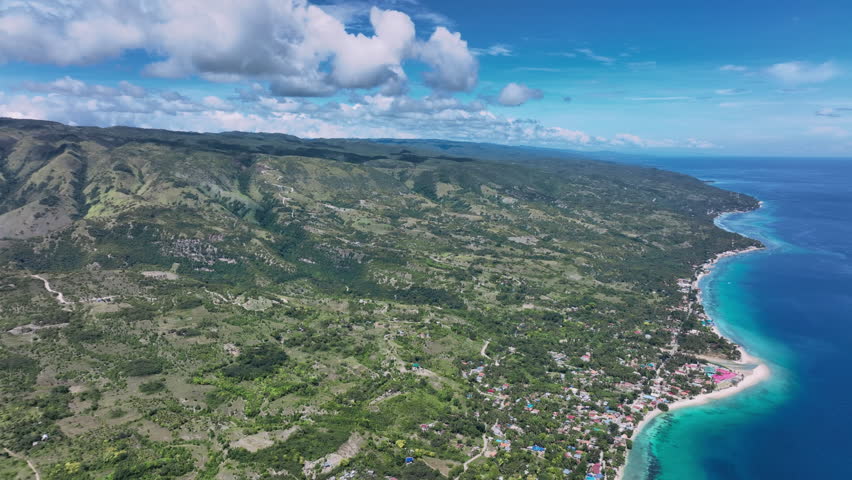 Panorama Of The Colorful Island Of Cebu From Above, Philippines Aerial | Shutterstock HD Video #1099584995