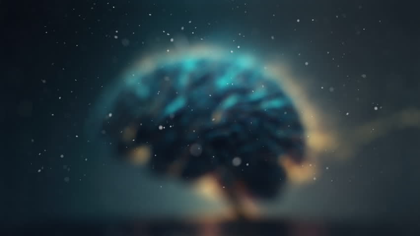 Brain of Artificial Intelligence Neural Networks and Big Data Analysis in the Digital Brain Conceptual Illustration with a Focus on Driving Innovation in Business Medicine and Cybersecurity Royalty-Free Stock Footage #1099587111
