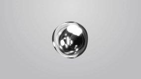 Grey gray white silver metaball liquid metasphere 3d render motion design wallpaper animation water effects mercury bubble meta balls metal transition deformation for business presentation background