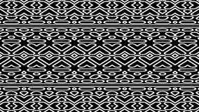 Abstract background with black and white patterns.Seamless loop video.
