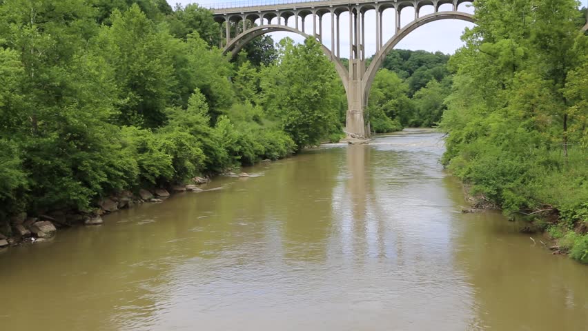 Cuyahoga River and bridge - Cuyahoga Valley National Park, Ohio