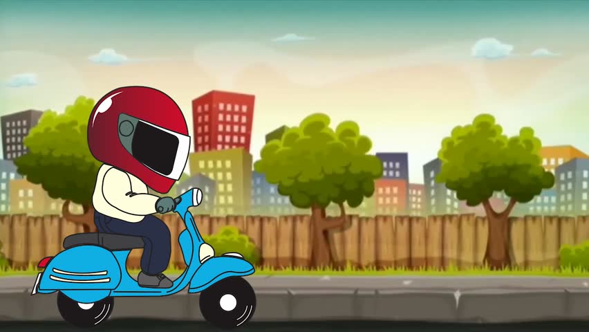 Mooving Background Bike in the road