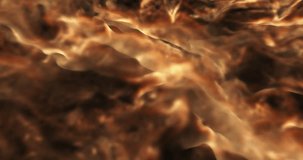 An abstract hellflame moving forward. Can be used as a video texture or background for design projects, scenes, etc. Video in loop. 3D render
