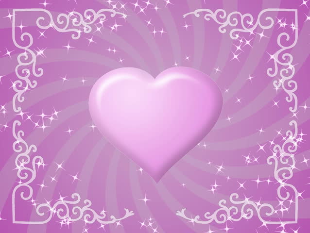 Jumping pink heart background, HD CG animation.