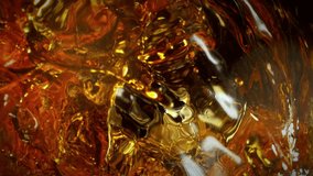 Super Slow Motion Detail Shot of Waving Golden Alcohol Liquid in Glass Bottle at 1000fps. - Powered by Shutterstock - Get 15% off with code: PIKWIZARD15
